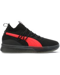 puma clyde court disrupt black and white
