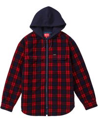 hooded plaid work shirt supreme