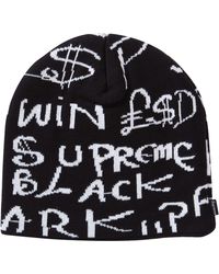 supreme lacoste beanie black