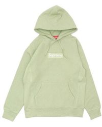supreme box logo hooded sweatshirt navy