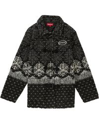 snowflake toggle fleece jacket