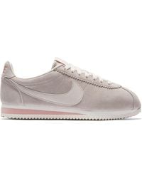 nike classic cortez trainers in sand suede