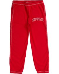 supreme sweatpants red