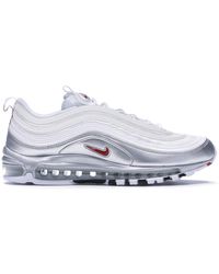 silver and red air max 97