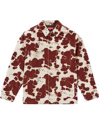 supreme diamond stitch denim chore coat