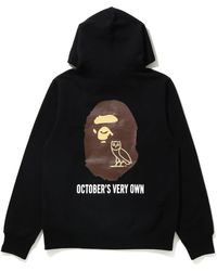 bape x predator pullover hoodie black