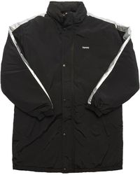 supreme pinstripe panel sports parka