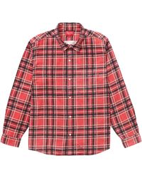 supreme quilted faded plaid shirt