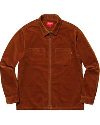 supreme vampire denim zip up shirt