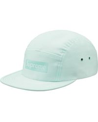 supreme jacquard box logo camp cap navy