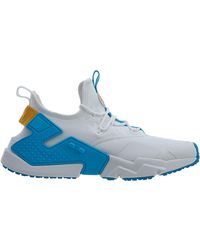 nike huarache white blue
