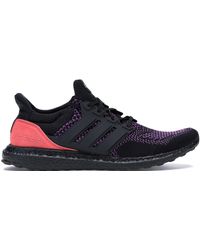 adidas ultra boost core black active purple shock red