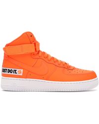 air force 1 high just do it orange
