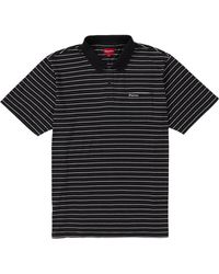 supreme textured stripe polo