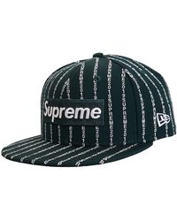supreme text stripe new era
