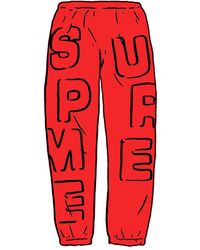 supreme cutout letters sweatpants