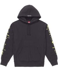 supreme menace hooded sweatshirt black