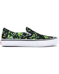 supreme green skull vans