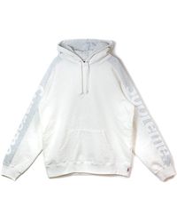 supreme sideline hoodie blue