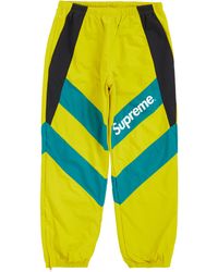 supreme paneled track jacket light blue