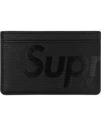 supreme lv black wallet
