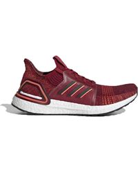 adidas ultra boost core black active purple shock red