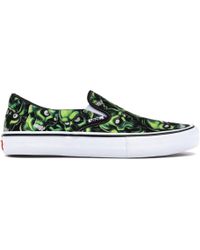 green van slip ons