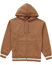 old english stripe zip up sweatshirt