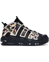 nike uptempo black camo