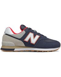 new balance 574 dark navy with marred blue