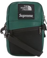 Supreme The North Face Leather Shoulder Bag in Blue - Lyst