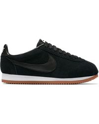 nike cortez black black gum
