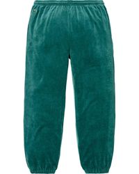 supreme lacoste velour track pant