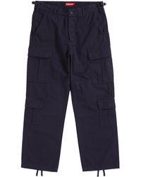 supreme leather cargo pants