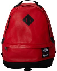 supreme north face backpack red