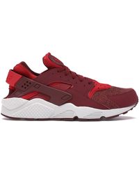 red and white huaraches mens