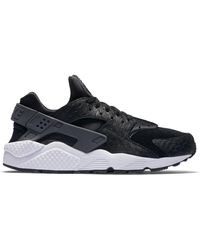 nike air huarache black and grey