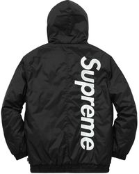 supreme 2 tone hooded sideline jacket