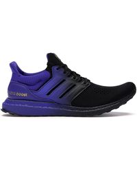 ultra boost core black active purple shock red
