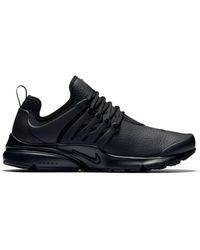 nike presto leather black