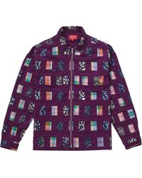 vampire denim zip up shirt