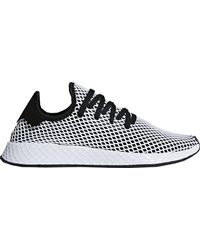 adidas originals deerupt trainers in triple white