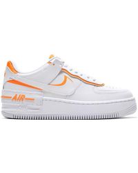 nike air force 1 shadow tonal cream and orange trainers