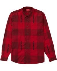 supreme quilted faded plaid shirt