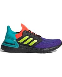 adidas ultra boost core black active purple shock red