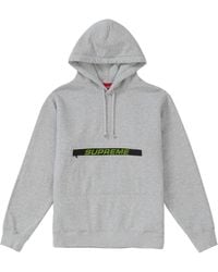 supreme zip pouch hooded sweatshirt white
