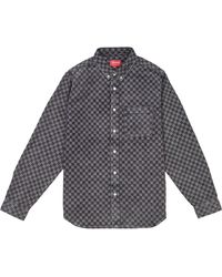 supreme checkered denim shirt