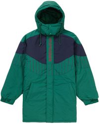 supreme pinstripe panel sports parka