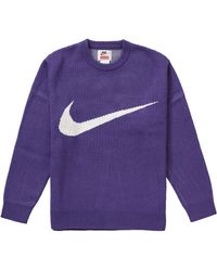 supreme nike swoosh sweater black