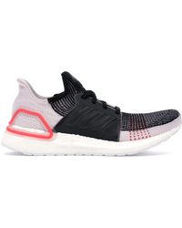 adidas ultra boost core black active purple shock red